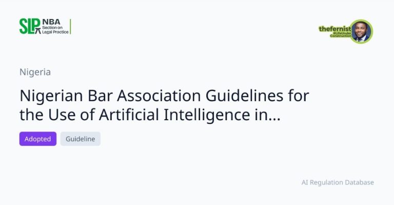 Read more about the article Nigerian Lawyers Now Have Guidelines on AI, Technology & Privacy